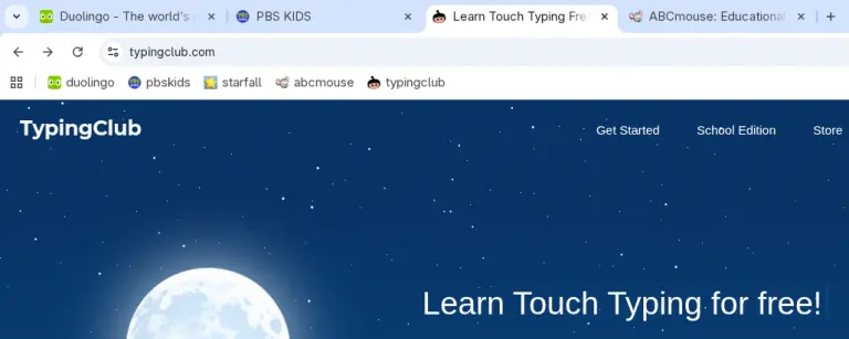 Chromium web browser is the only application, no other GUI is used