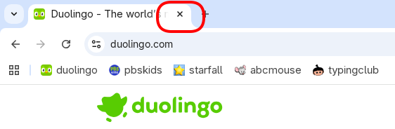 Close the last Chromium tab to poweroff the system